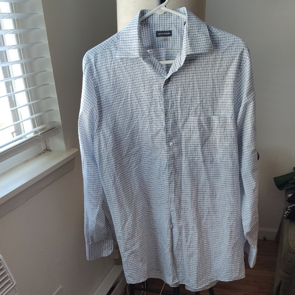 Van Heusen Blue Checkered Casual Shirt